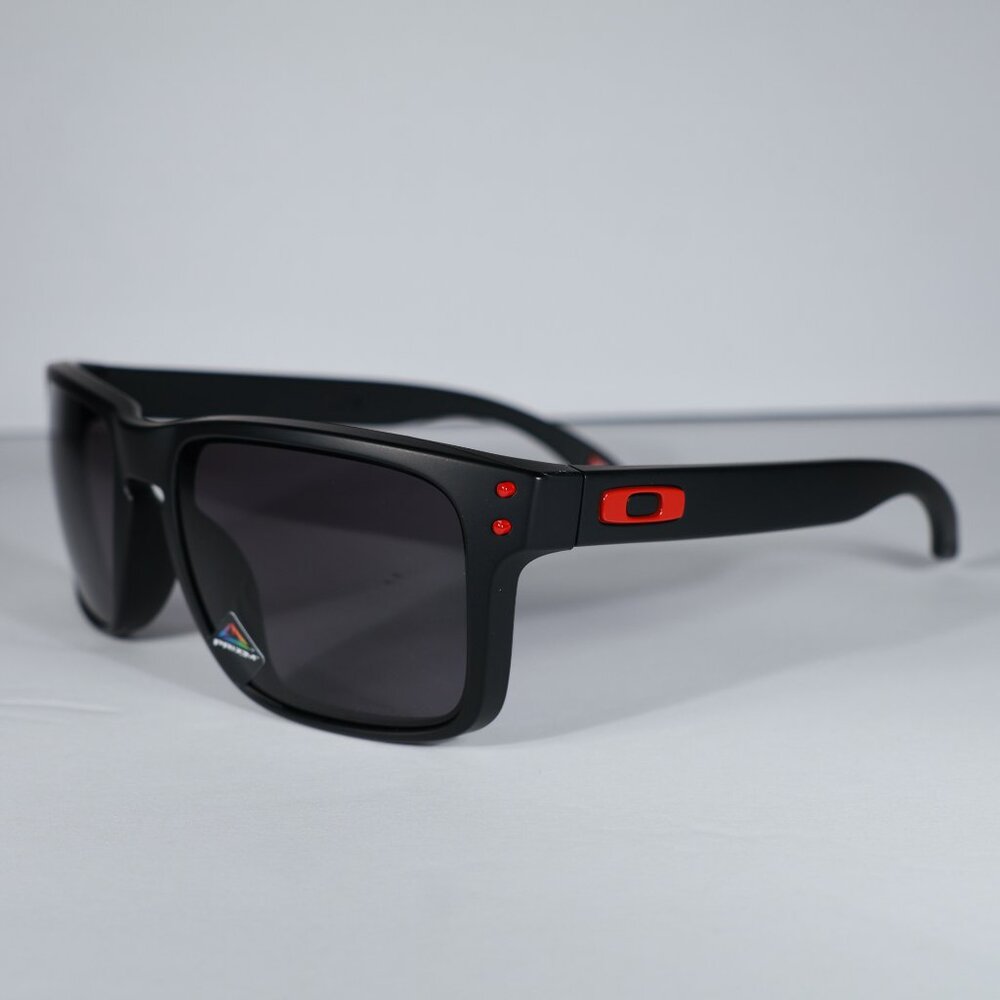 Oakley Holbrook Matte Black Prizm Grey Sunglasses+Red FiRE LEnses Polarized Reva - Picture 5 of 13